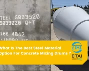 A36 steel or NM400, NM450 steel plate, Steel Material Option For Concrete Mixing Drums, best option is NM400.